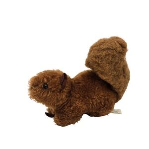 Vintage 1977 Dakin Pillow Pets Squirrel Plush Brown Stuffed Animal 7 inch Toy